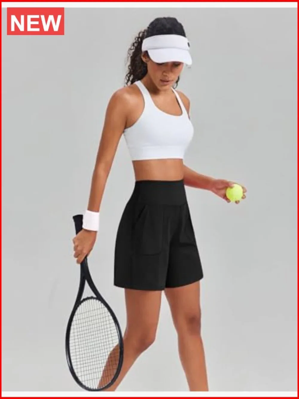 High Waisted 6" Running Shorts with Pockets Workout Yoga Athletic - Picture 4 of 6